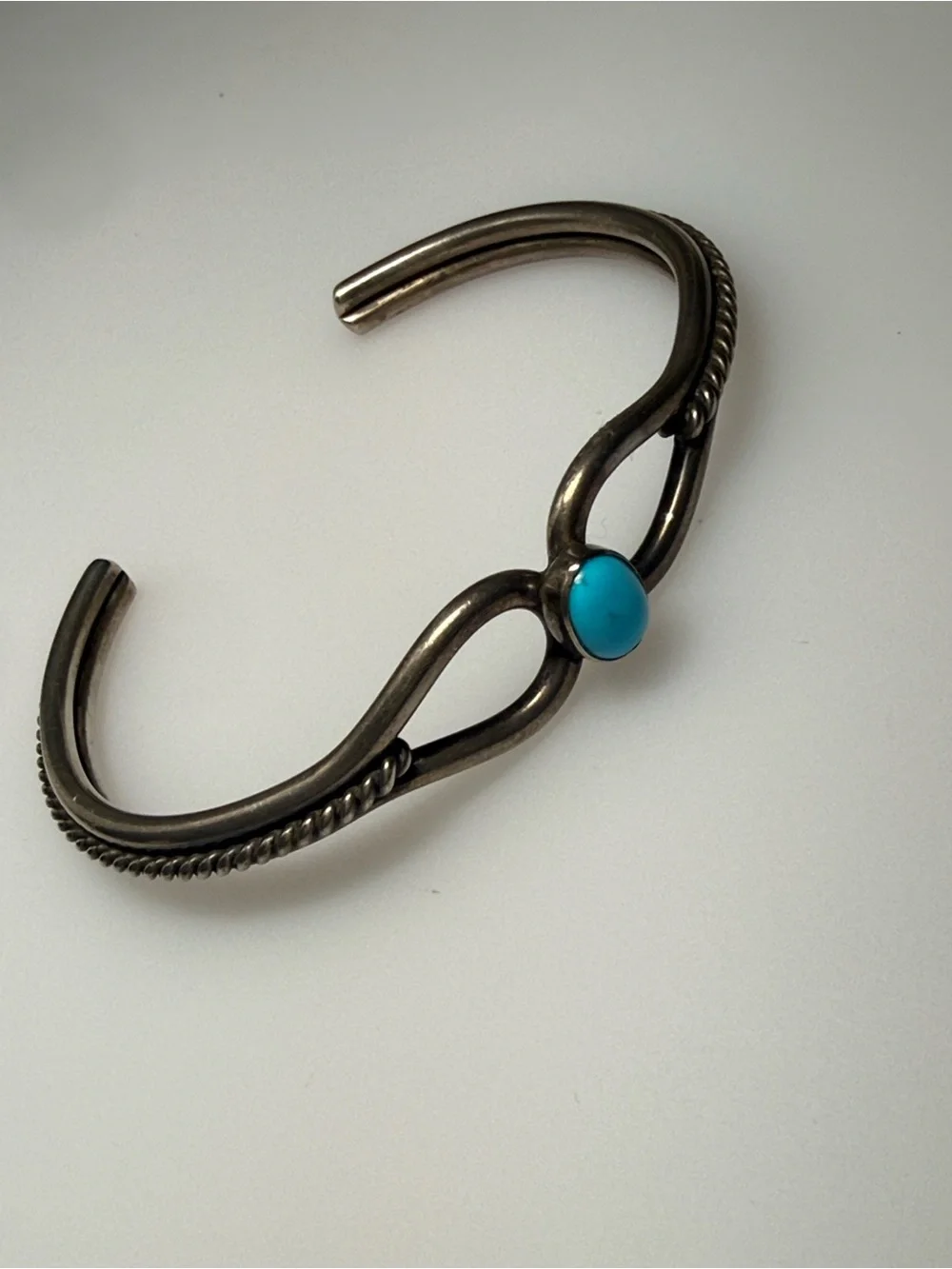 Turquoise Stone Sterling Cuff Bracelet